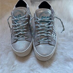 P448 Sneakers with Teal Accents